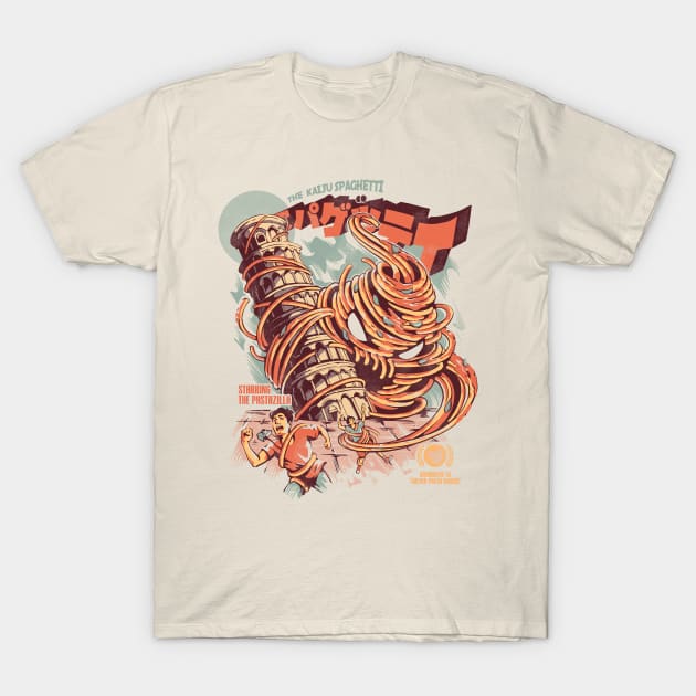 The Kaiju Spaghetti T-Shirt by Ilustrata